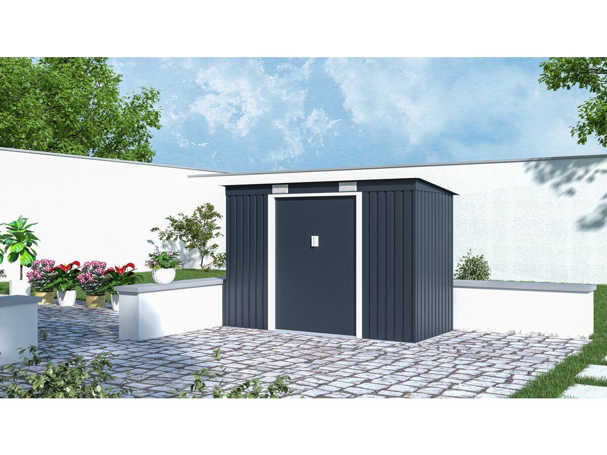 Abri de jardin métal monopente 