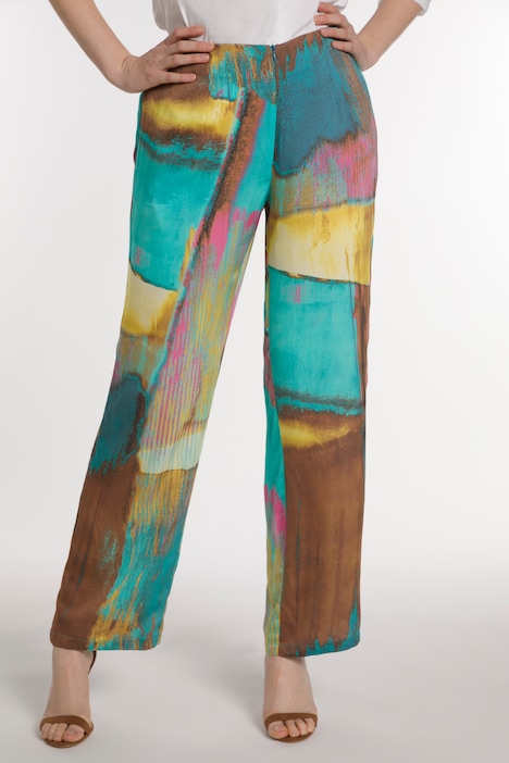 Marlenehose, Artwork, weites, gerades Bein