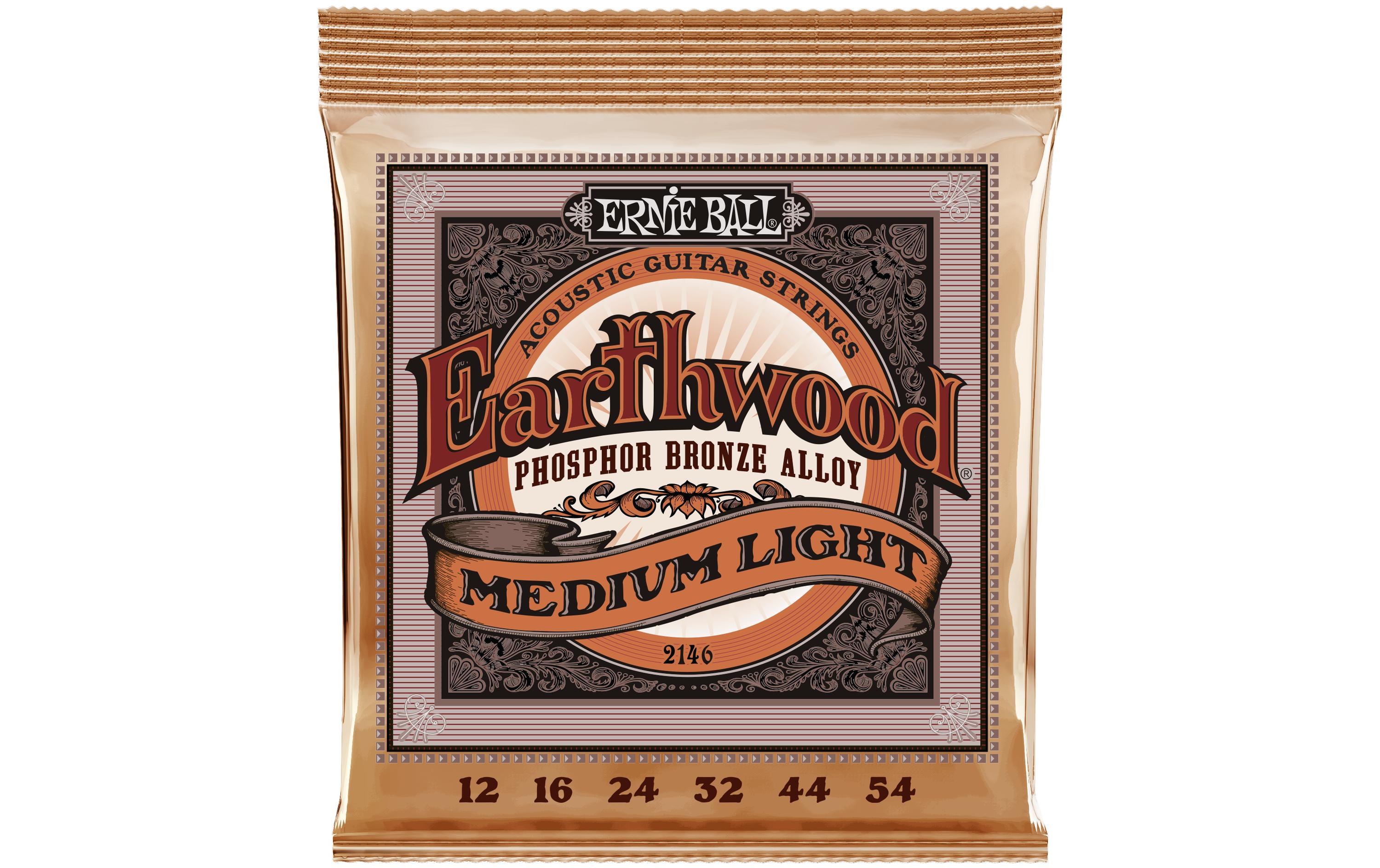 Gitarrensaiten 2146 Earthwood PB – Medium Light 12-54Saitensatz für Akustikgitarre