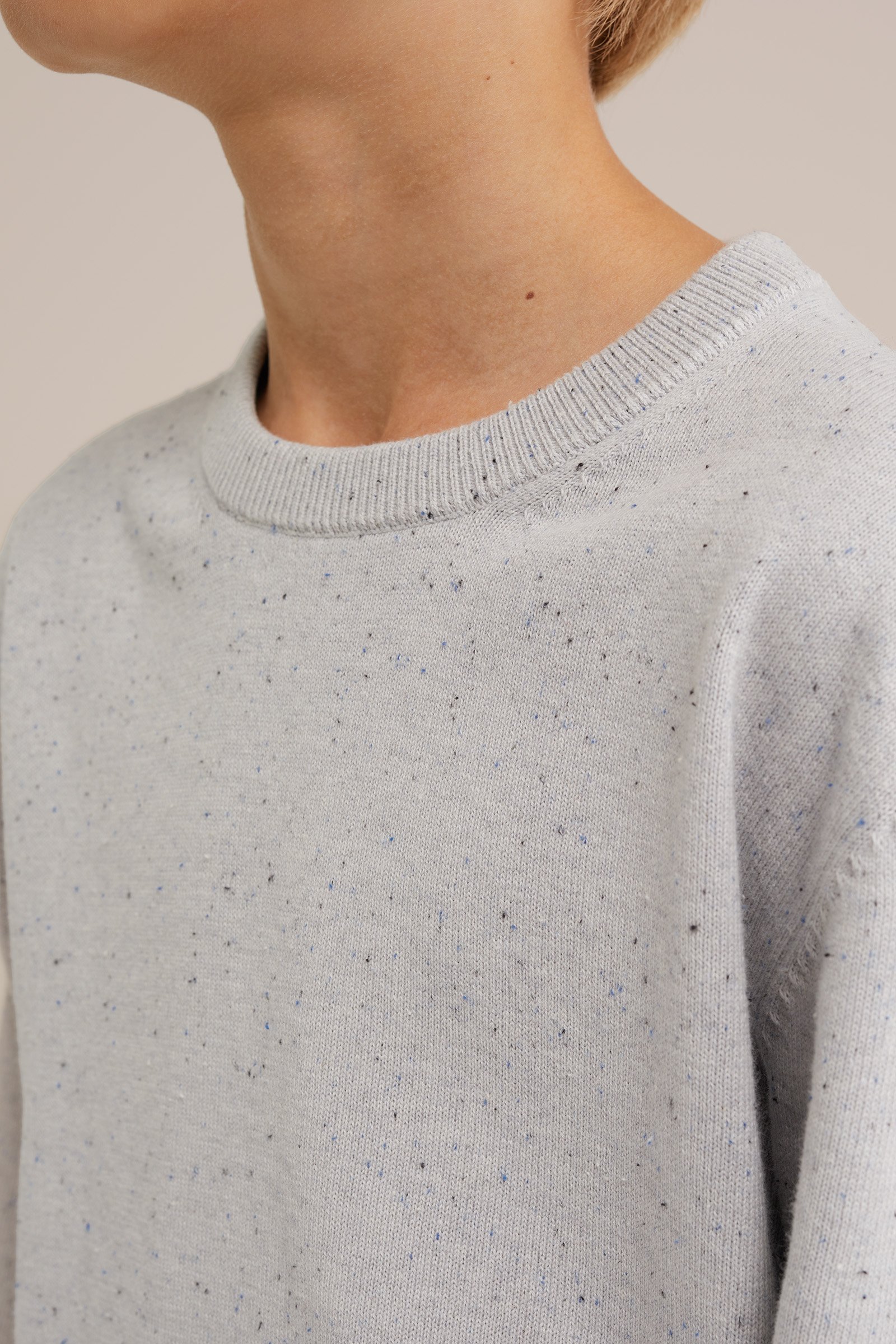 Jongens fijngebreide trui WE Fashion Lichtgrijs