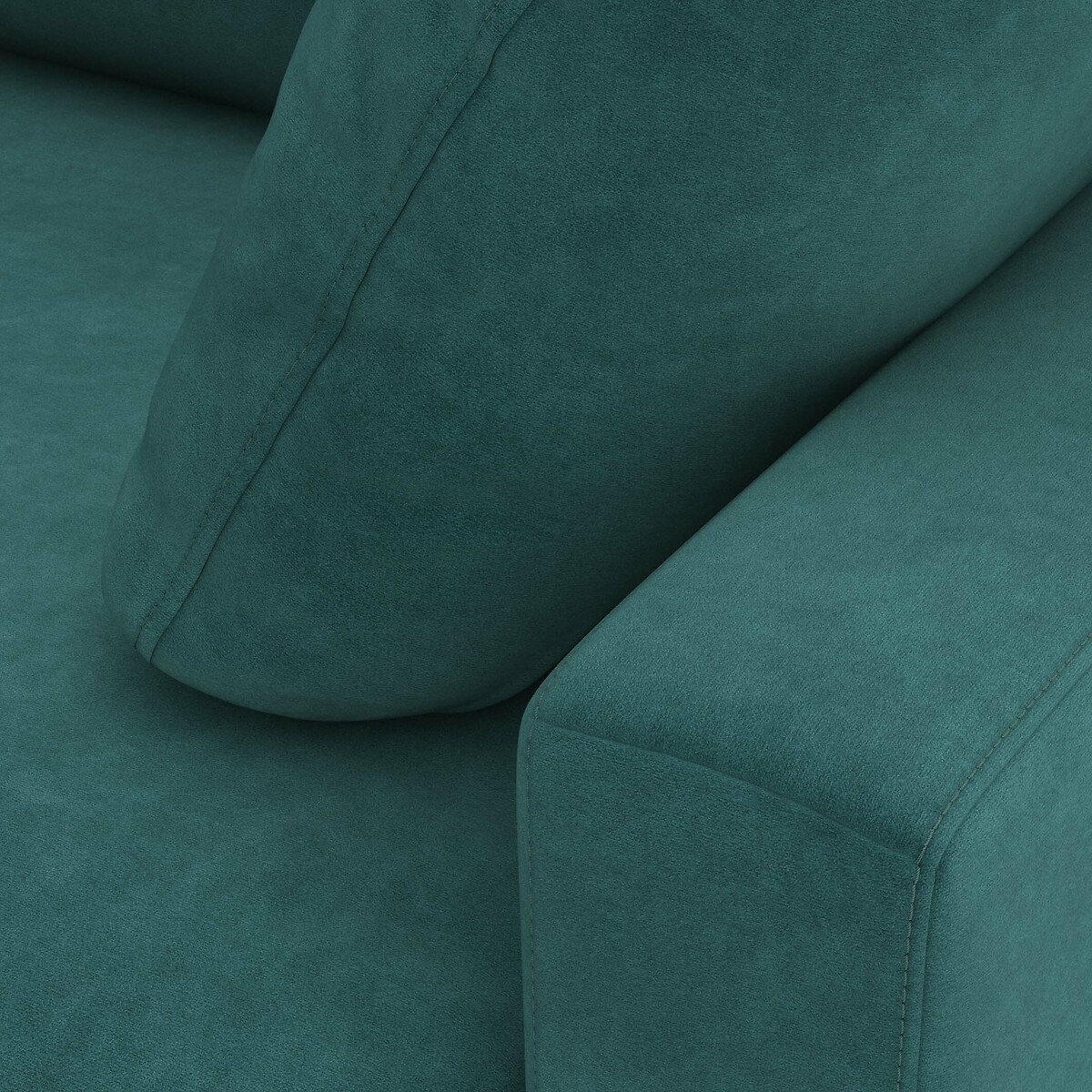 LA REDOUTE INTERIEURS<br>Sofá-cama de canto veludo, espuma, Timor