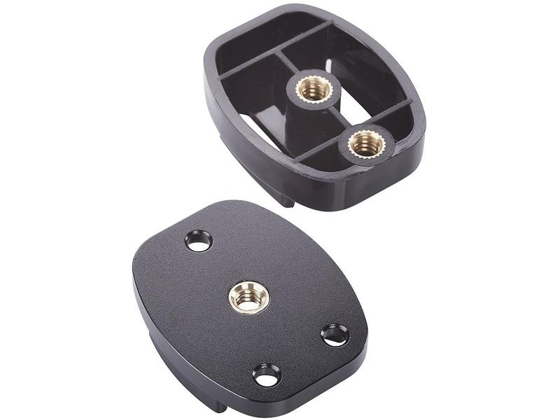 Mantona Schnellwechselplatte Set GoPro 1/4 Zoll Schnellspann Halterungen aus Metall und Kunststoff für GoPro Adaptersysteme