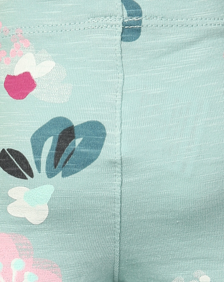 Leggings FLOWERS in mint