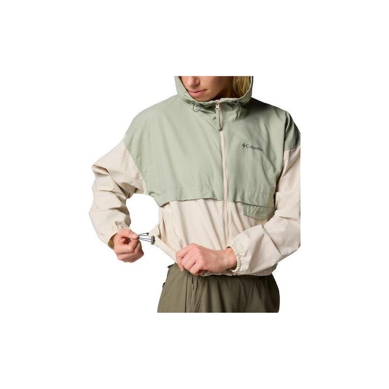 Columbia W Spire Valley Cropped Windbreaker Safari/Dark Stone