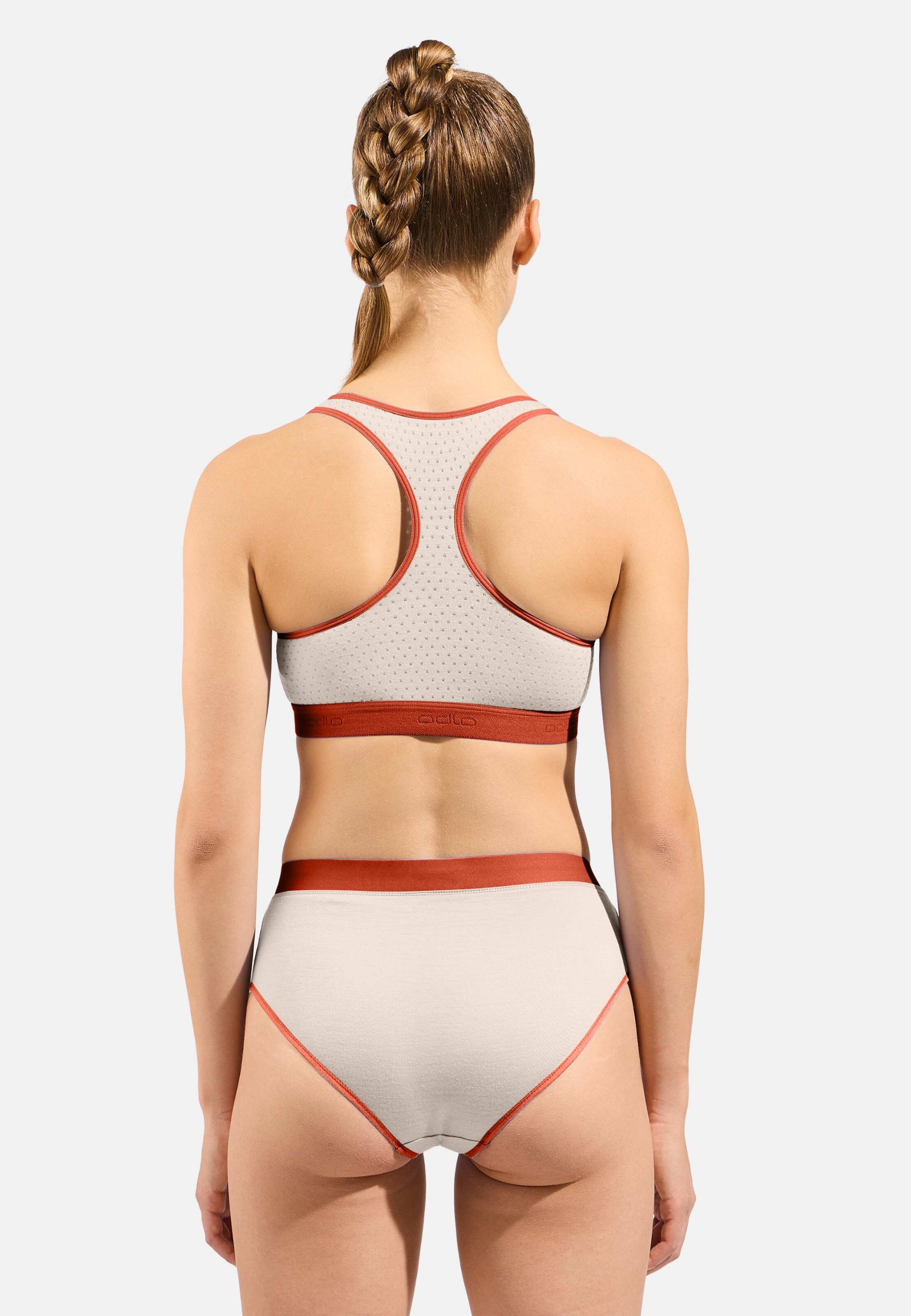 Ascent Pw Medium Sport-BH in silver cloud - living coral