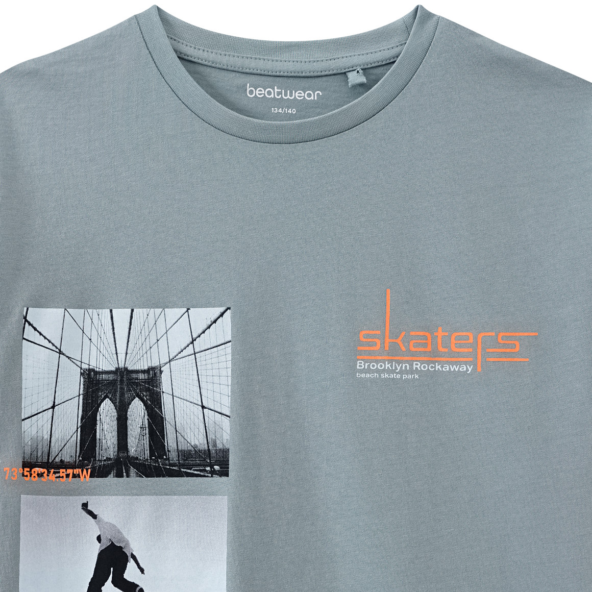 Beatwear Jungen T-Shirt mit Prints blaugrau