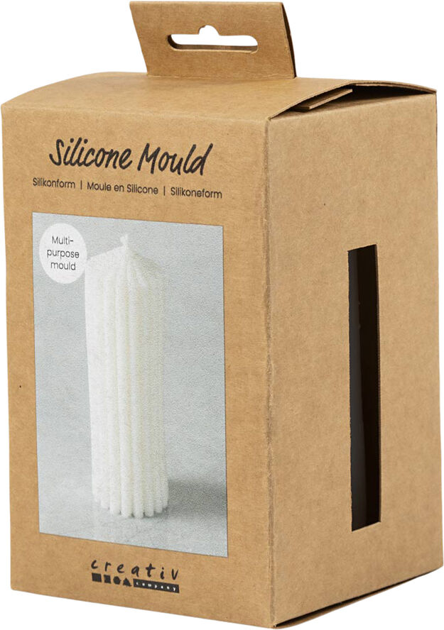 Creativ Company Silikoneform, Rillet cylinder, H: 12 cm, diam. 4 cm.