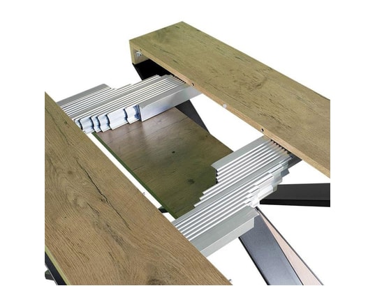 MEUBLER DESIGN - Table Console extensible Diago - Bois béton, Nombre d'extens...