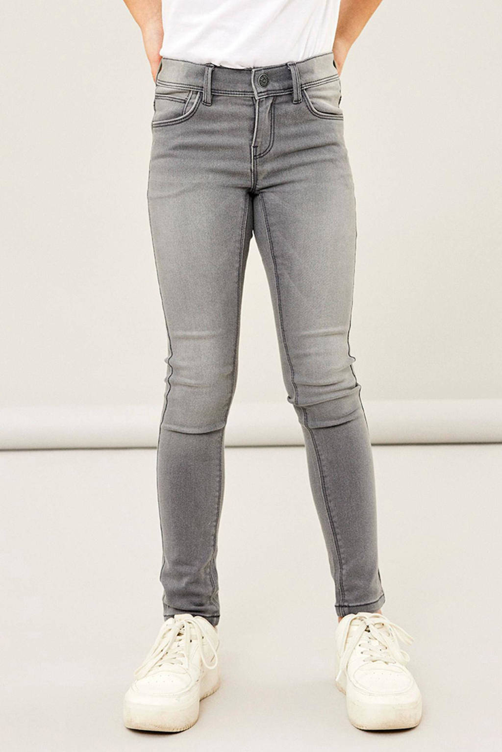 NAME IT skinny jeans NKFPOLLY light grey denim