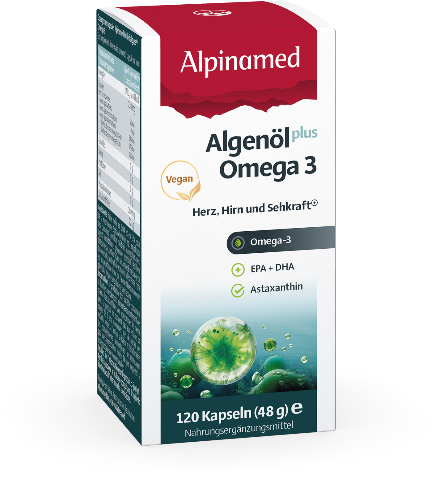ALPINAMED Algenöl plus Omega 3<br>120 Stück, Dose, Kapsel