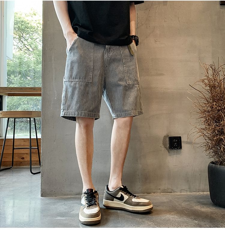 WidoWilder - Gestreepte shorts met middelhoge taille