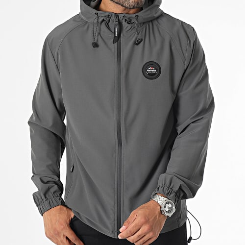 Veste Zippée Capuche Bronze 2 Gris Anthracite