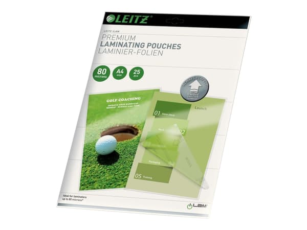 Leitz - Glanset, krystallklar - A4 (210 x 297 mm) lamineringspunger