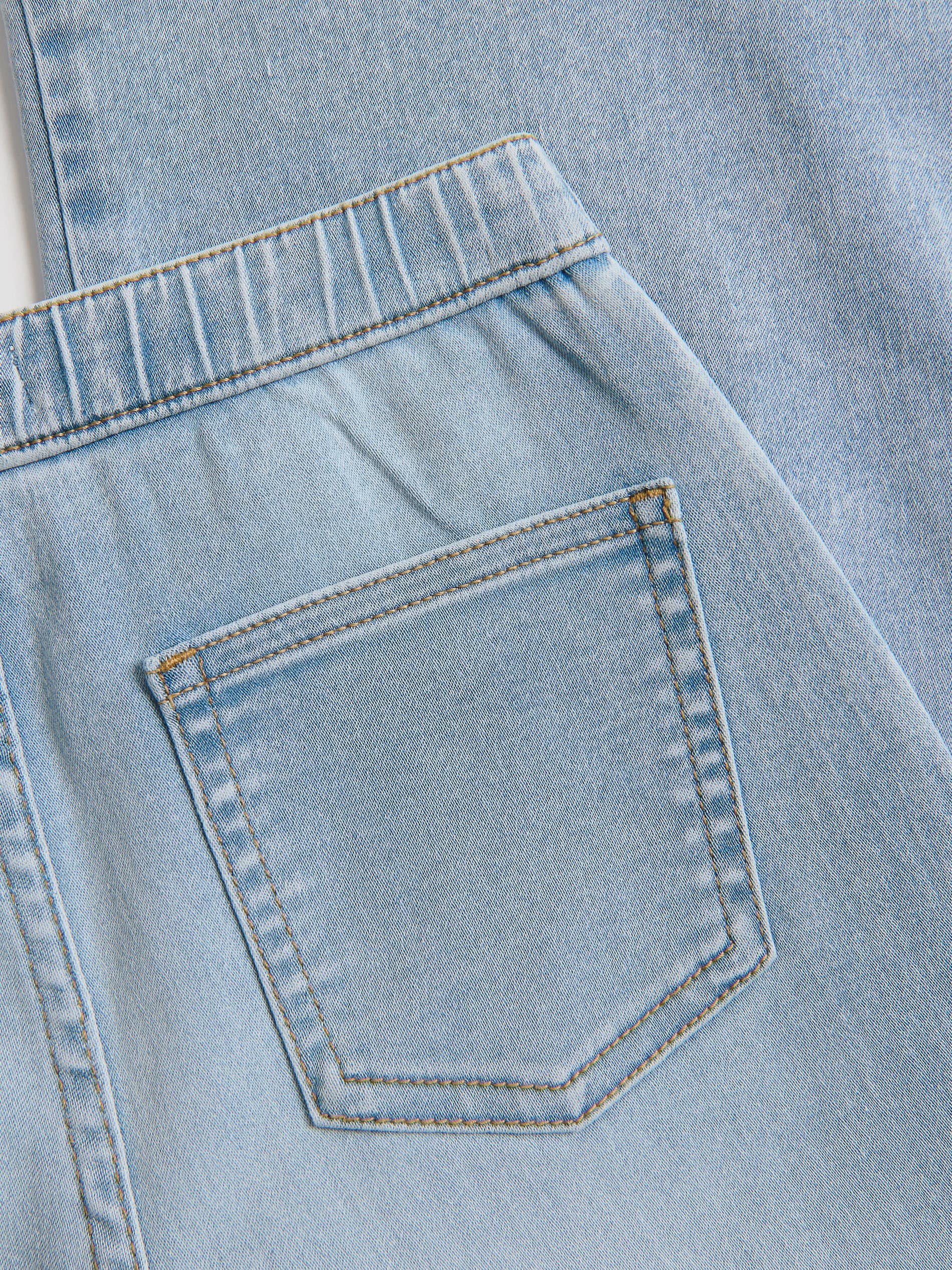 Elastische Wide-Leg-Jeans
