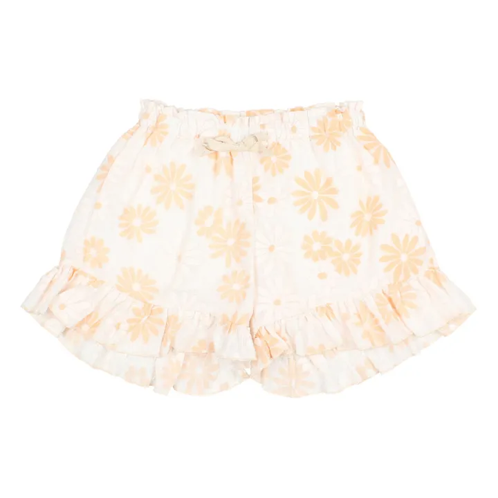 Búho Short Daisy Gaze de Coton | Blanc