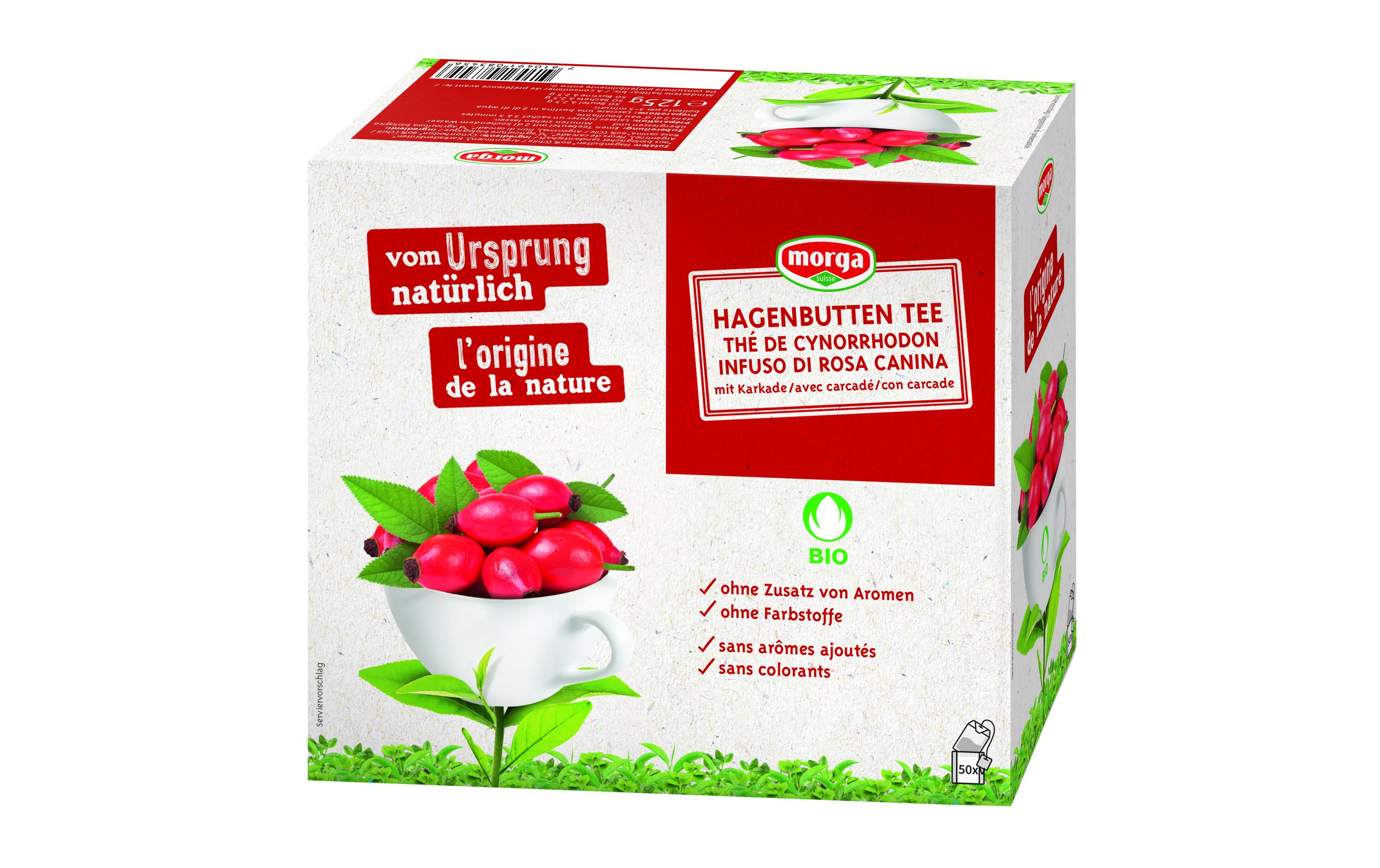Teebeutel Bio Hagenbutten Tee 50 StückAromatischer, biologisch produzierter Hagebuttentee