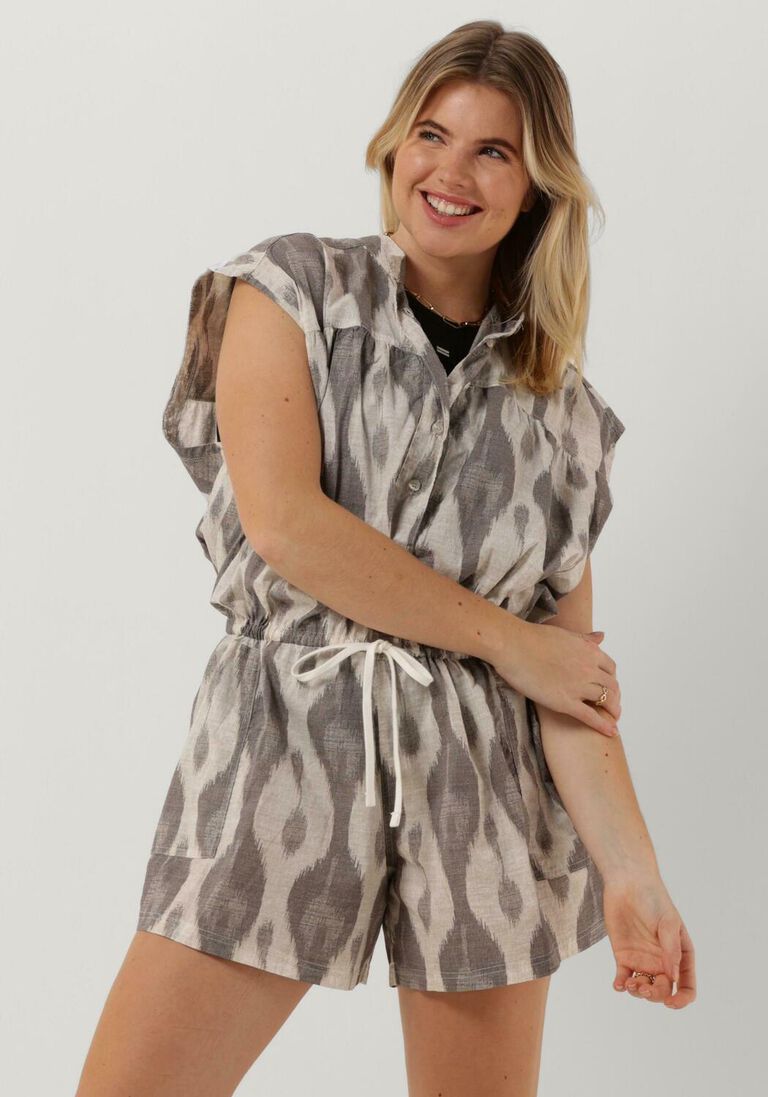 10DAYS ecru 10days  playsuit ikat