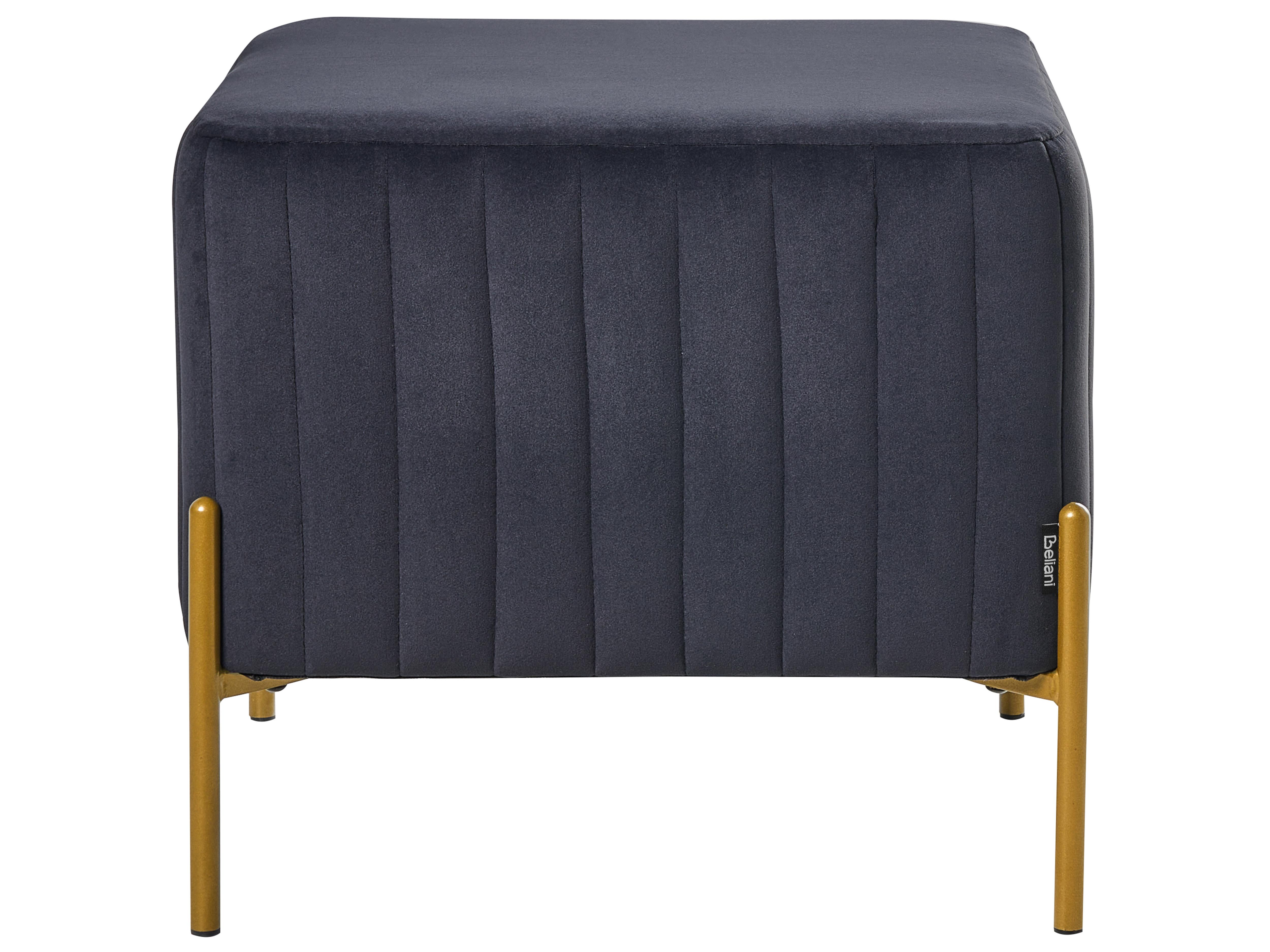 Hocker UTAH Fluweel Zwart