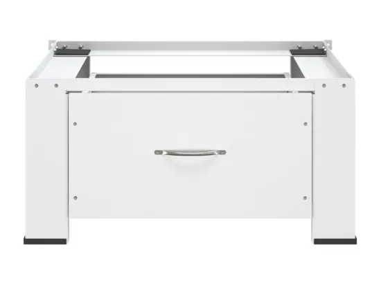 Socle pour machine à laver avec tiroir Blanc