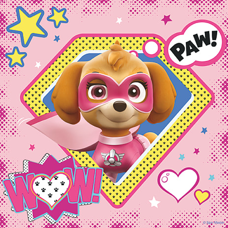 Paw Patrol Super Pups puslespil - 3x49 brikker