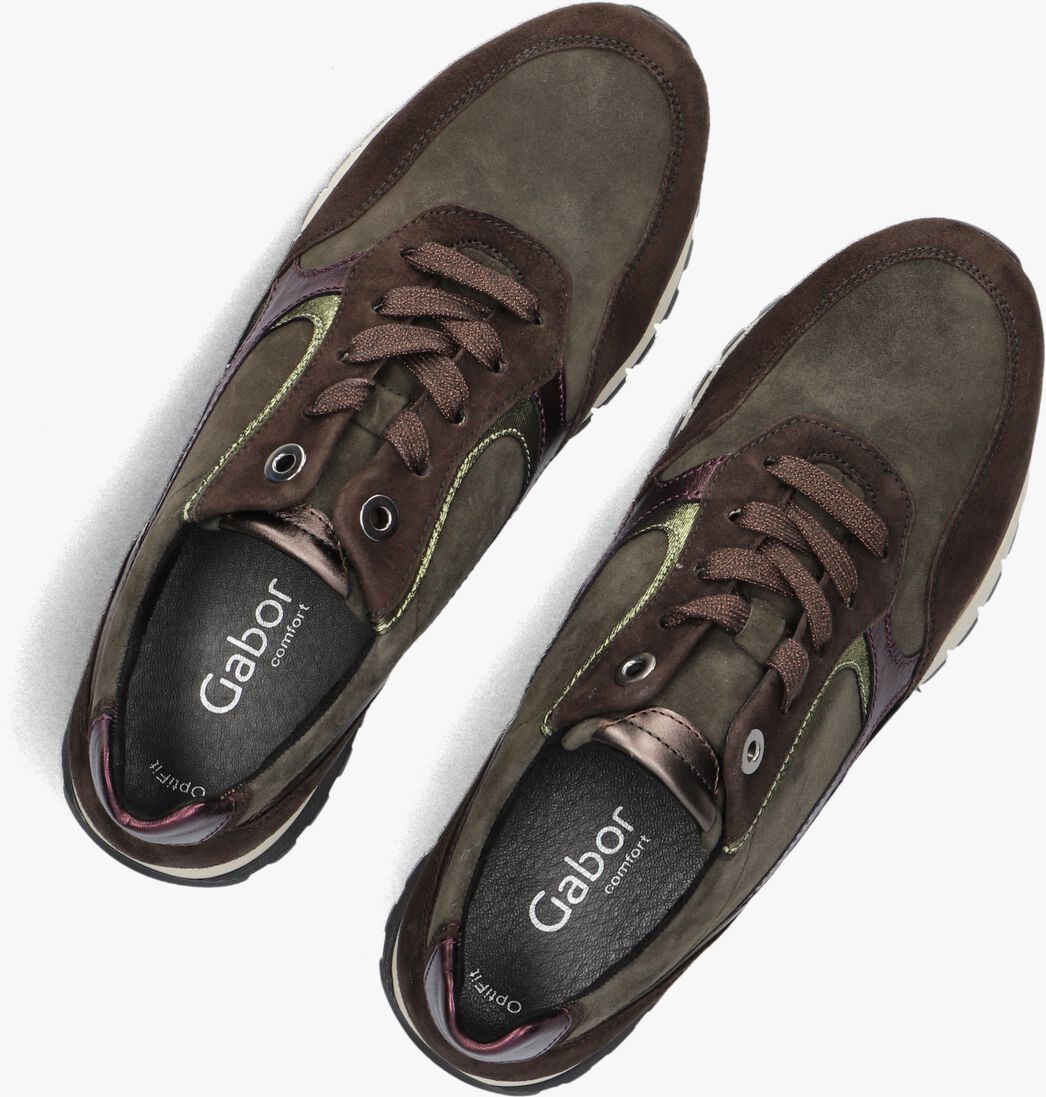 bruine gabor lage sneakers 375