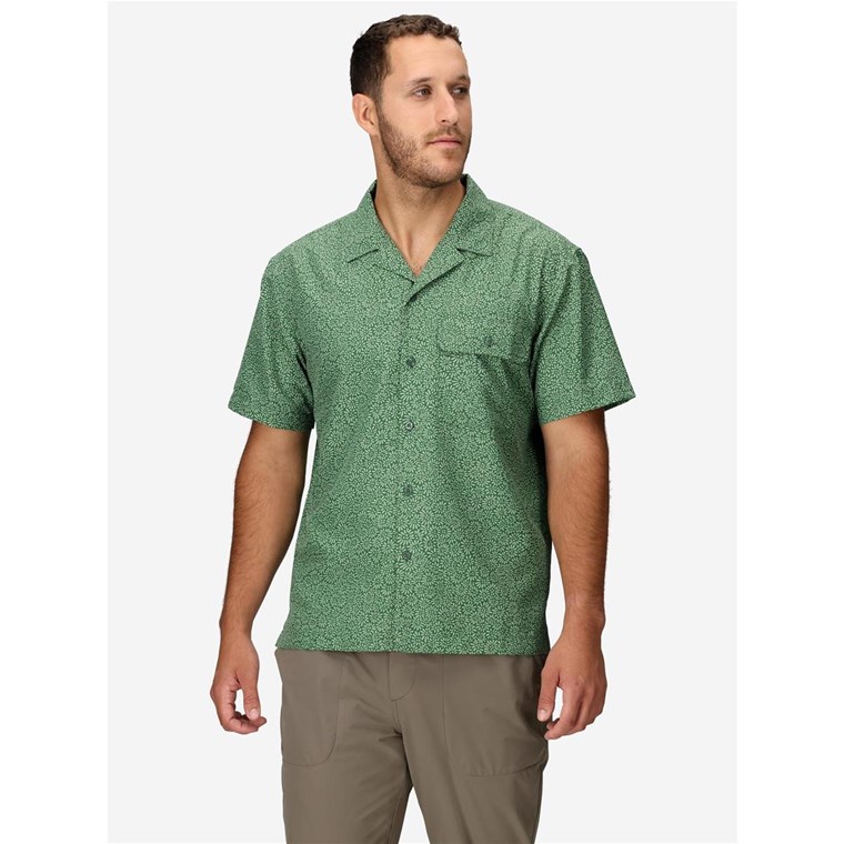 Marmot AirExchange UPF 40 Camp Novelty SS Shirt Juniper Green Mini Bloom