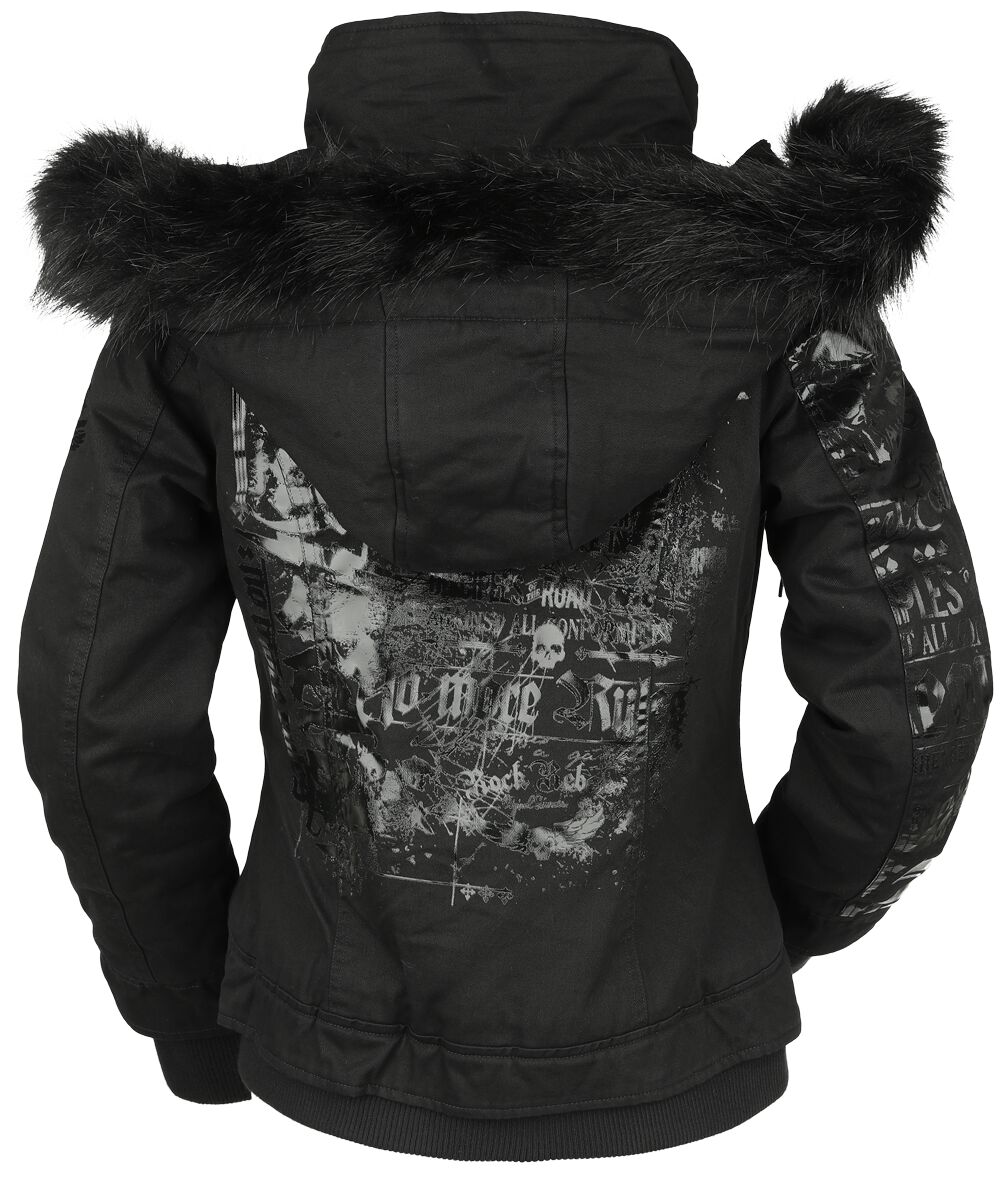 Manteau avec Impirmés Brillants | Rock Rebel by EMP Veste d'hiver