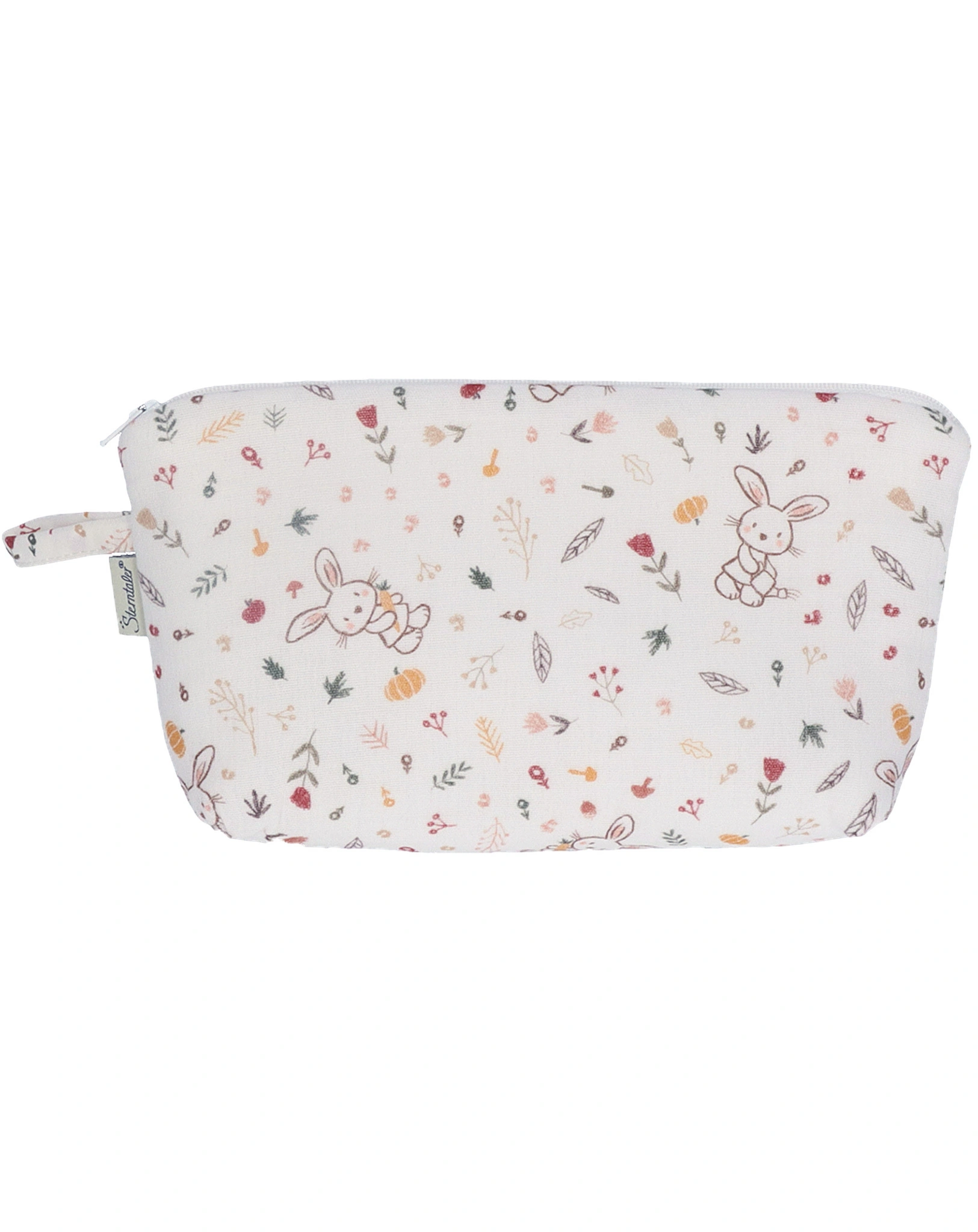 Musselin-Kulturtasche HASE BABY (15x25) in weiß