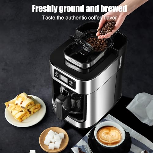 Cafetière, avec Affichage LED Machine à café de Grande capacité de 1,2 L pour Usage Domestique, des Cafés, des Bureaux, Usage Commercial (Prise UE) : Cuisine et Maison