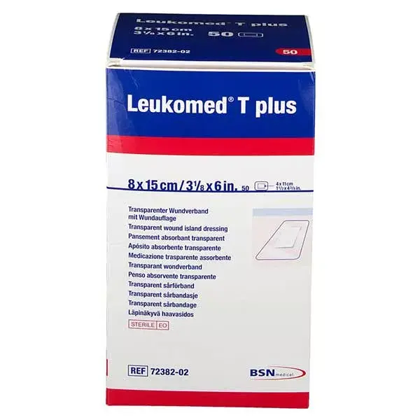 Curativo adesivo pós-operatório transparente Leukomed® T plus 8 cm x 10 cm