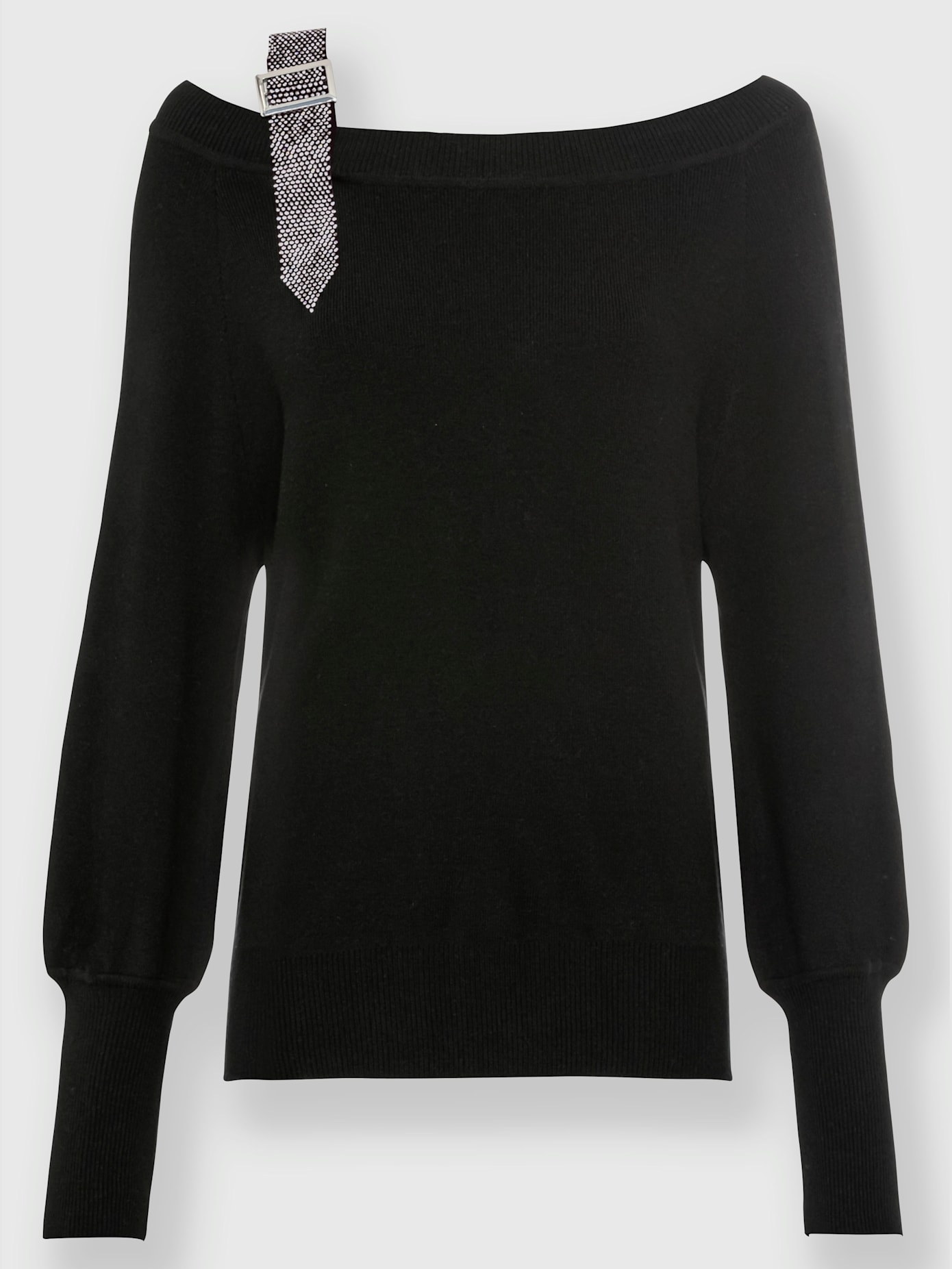 Pull détail ceinture brillant sur l'épaule