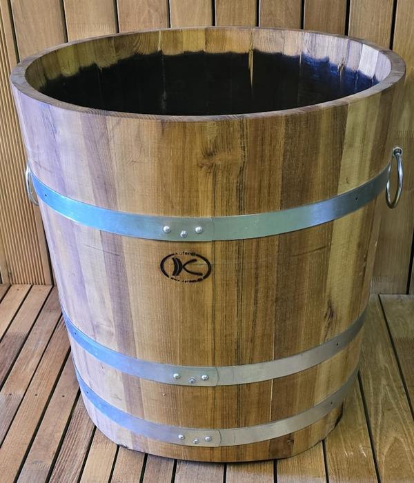 Küferei Kardos XL-Akazienkübel, rund, braun