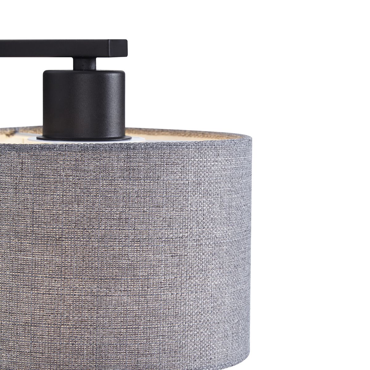Moderne wandlamp zwart met grijs rond en leeslamp - Puglia