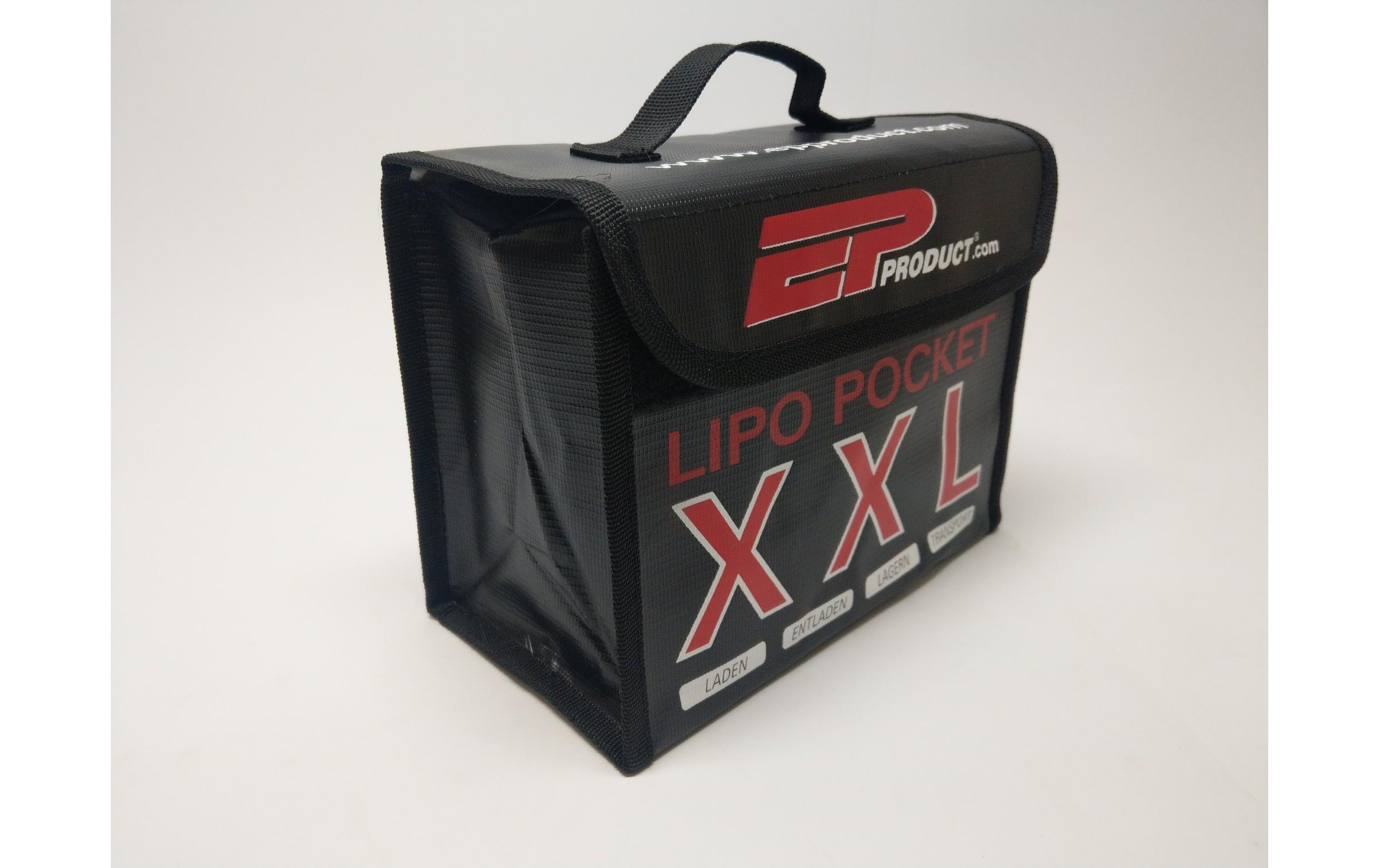 LiPo-Tasche XXL 215 x 155 x 115 mmFür sicheres Transportieren, Laden und Lagern von LiPo Akkus