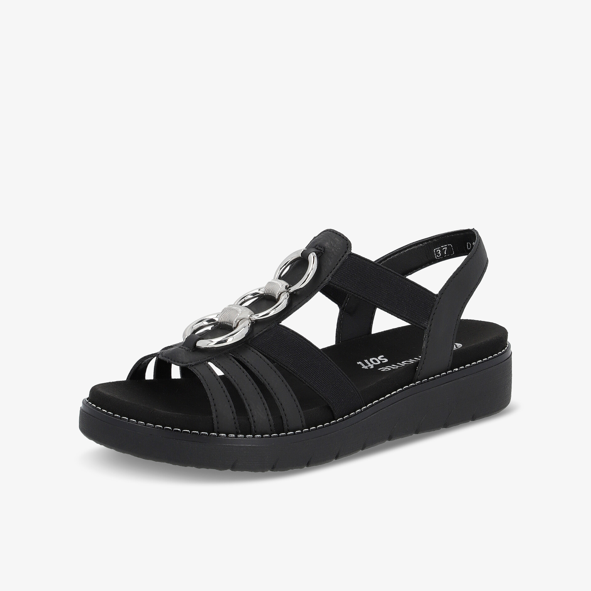 remonte Damen Sandalen schwarz