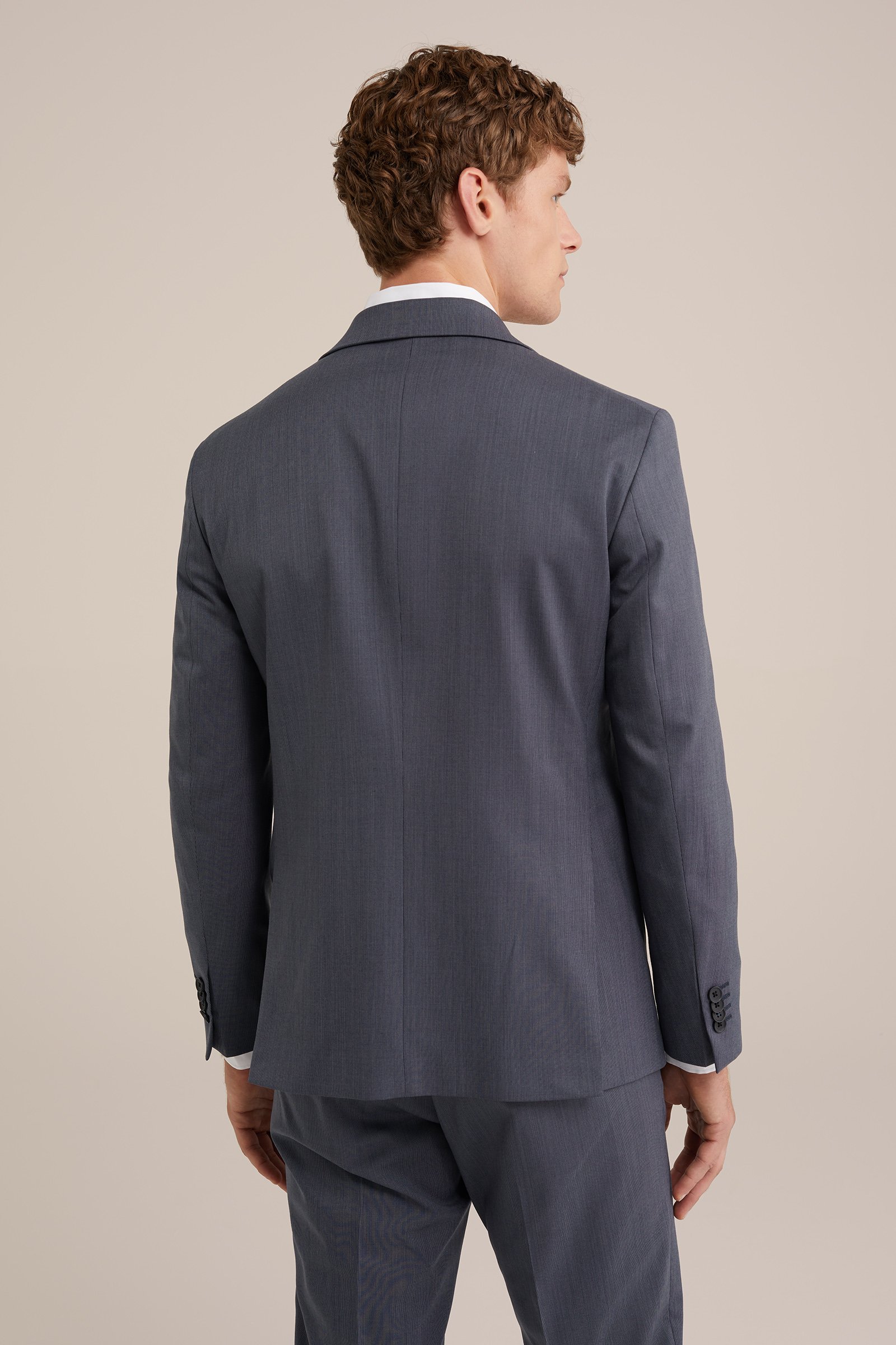 slim fit premium blazer WE Fashion Grijs