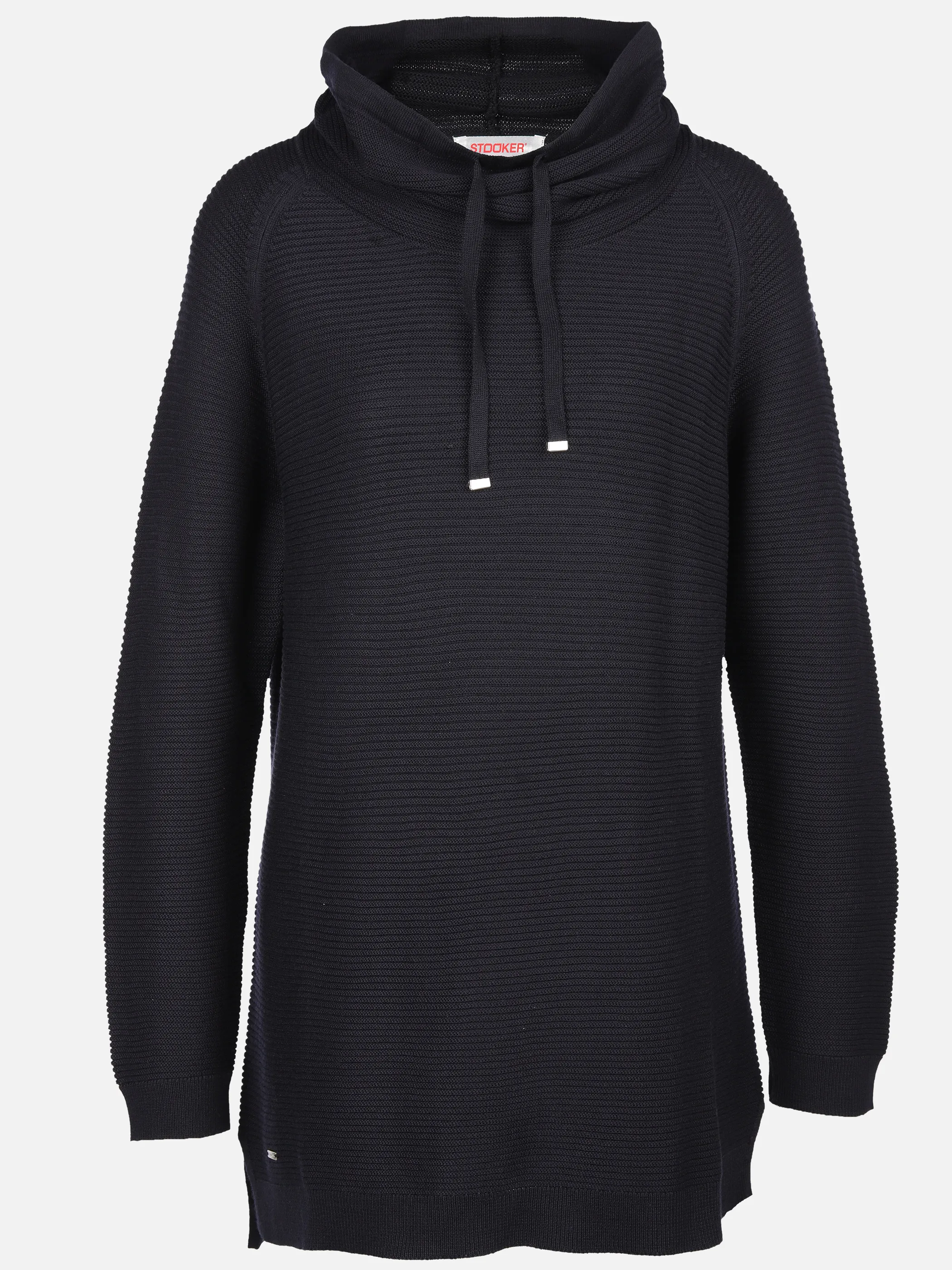 Damen Strickpullover mit halsfernem Kragen