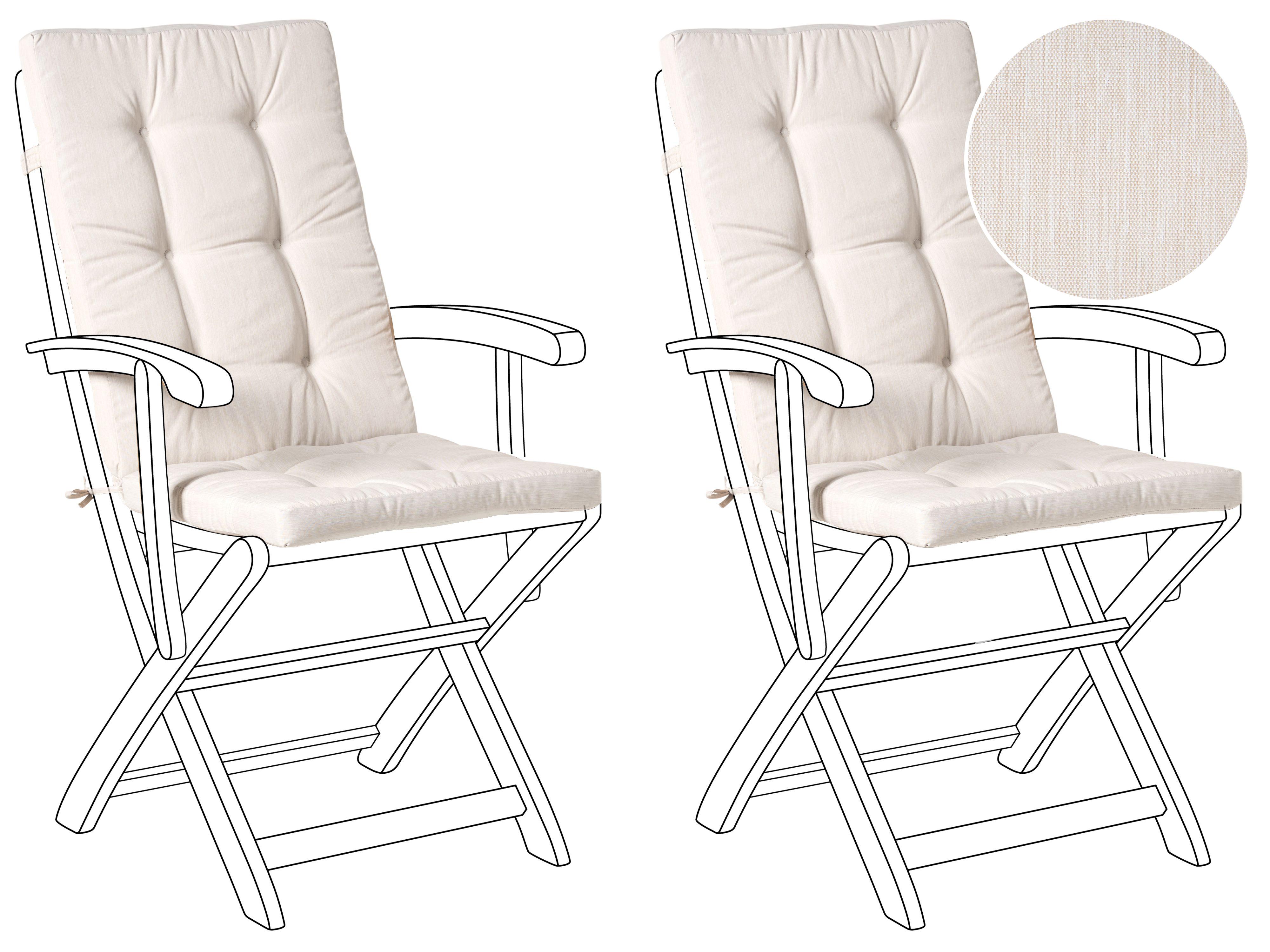 Set van 2 rug/zitkussens MAUI PREMIUM Lichtbeige