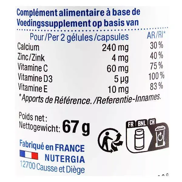 Nutergia Ergyostéo 100 gélules