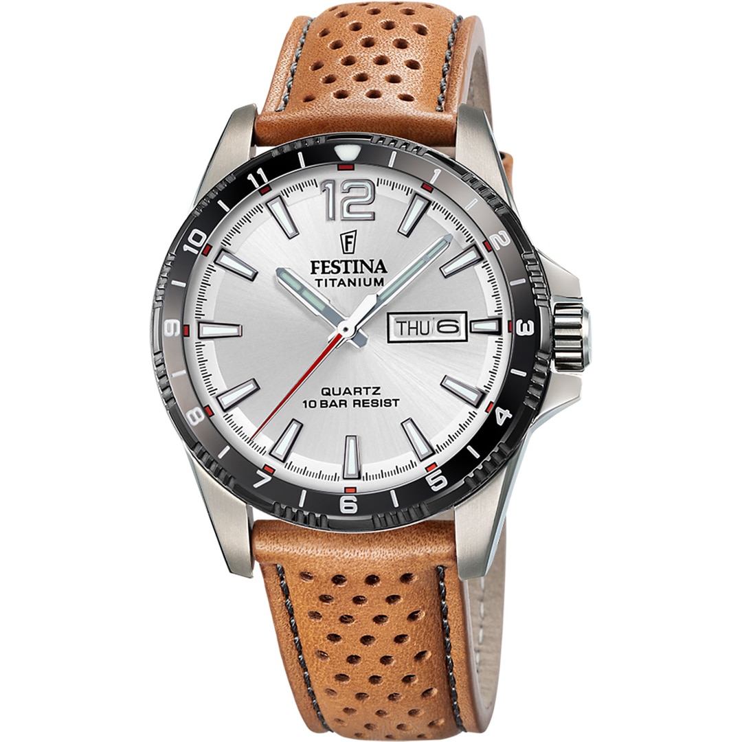Festina Titanium Leder Day Date 43mm