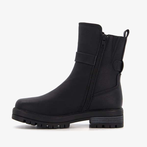 Blue Box meisjes biker boots zwart