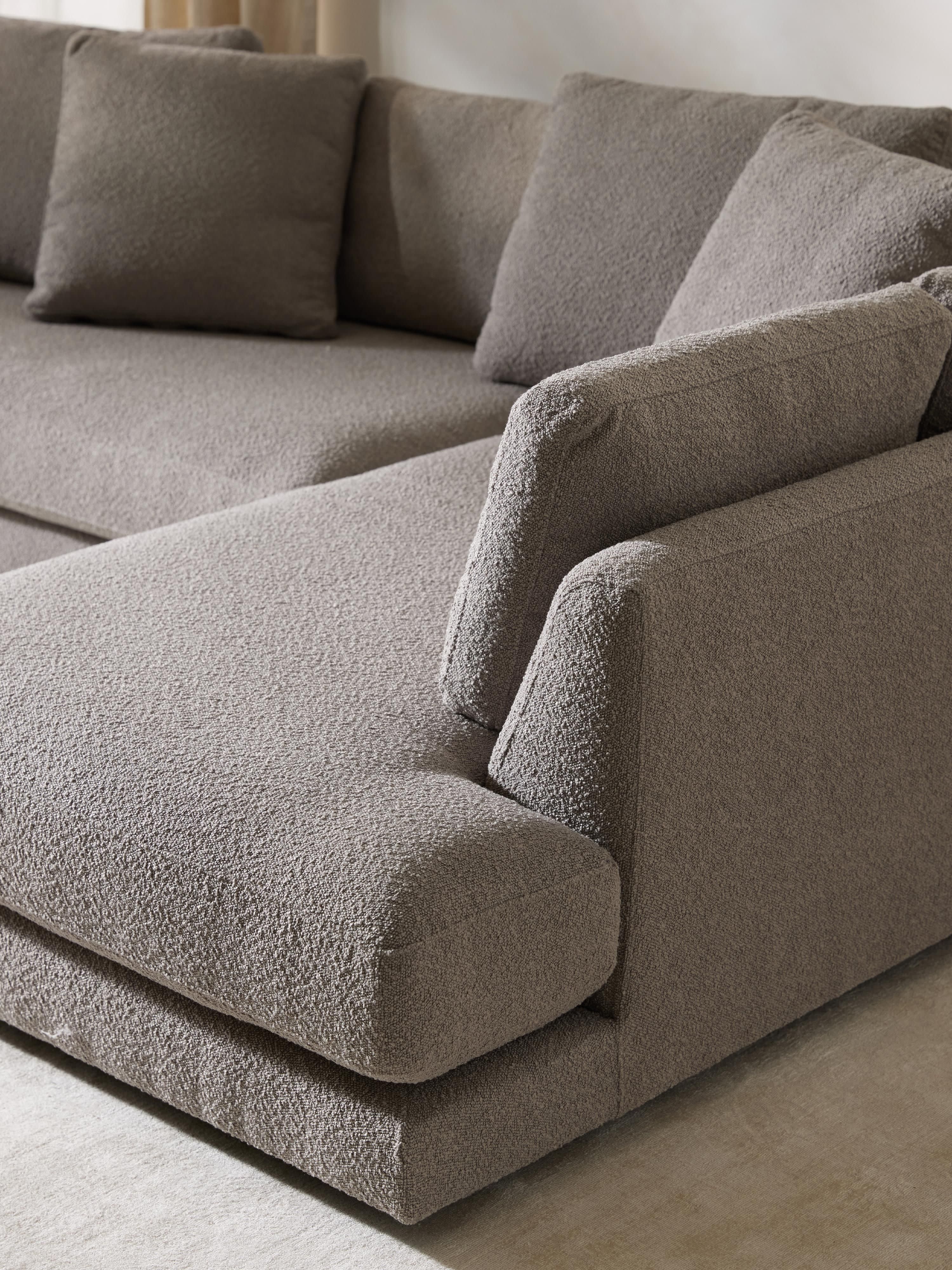 Bouclé hoekbank Tribeca