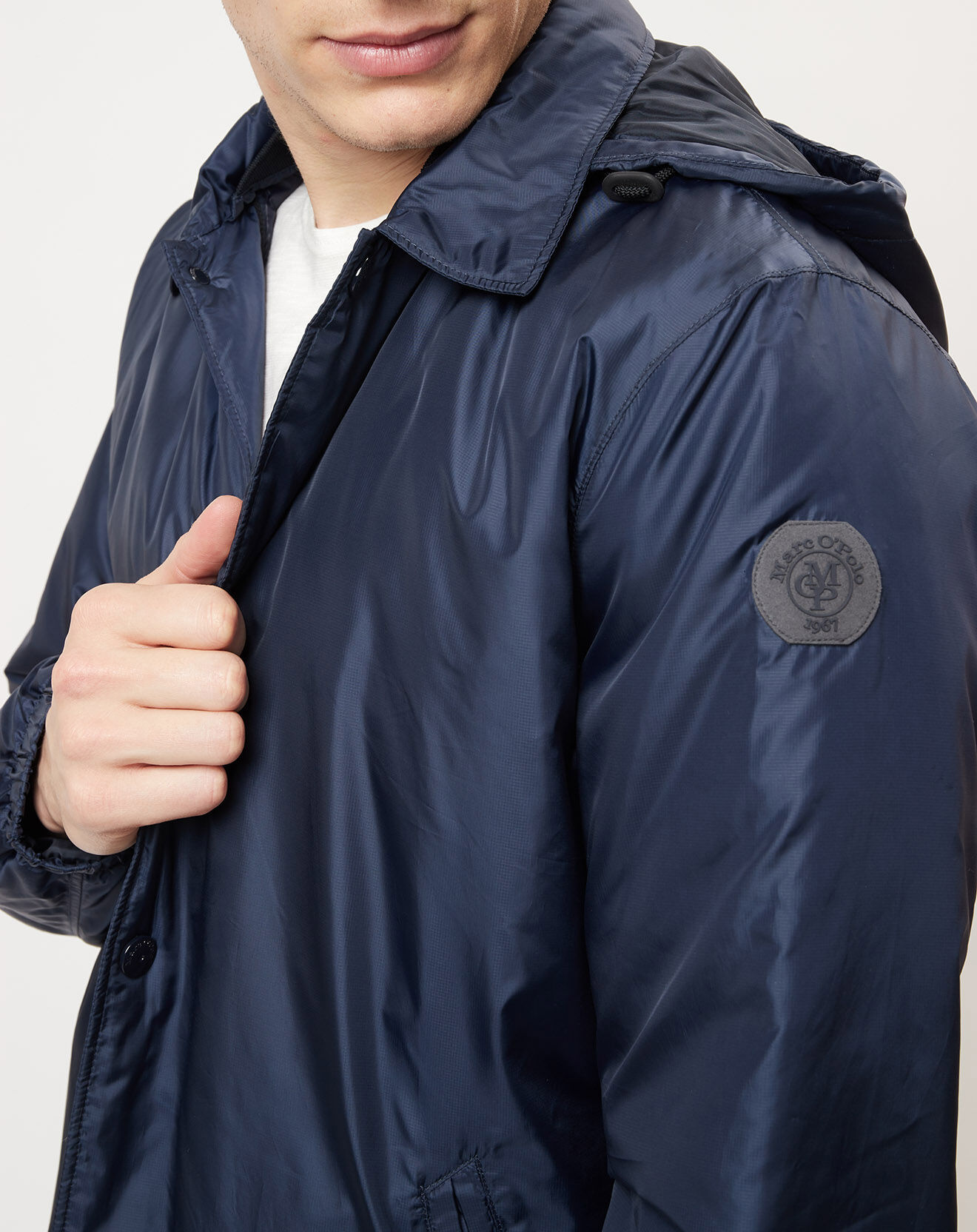 Marc O'Polo Blouson en micro ripstop bleu marine