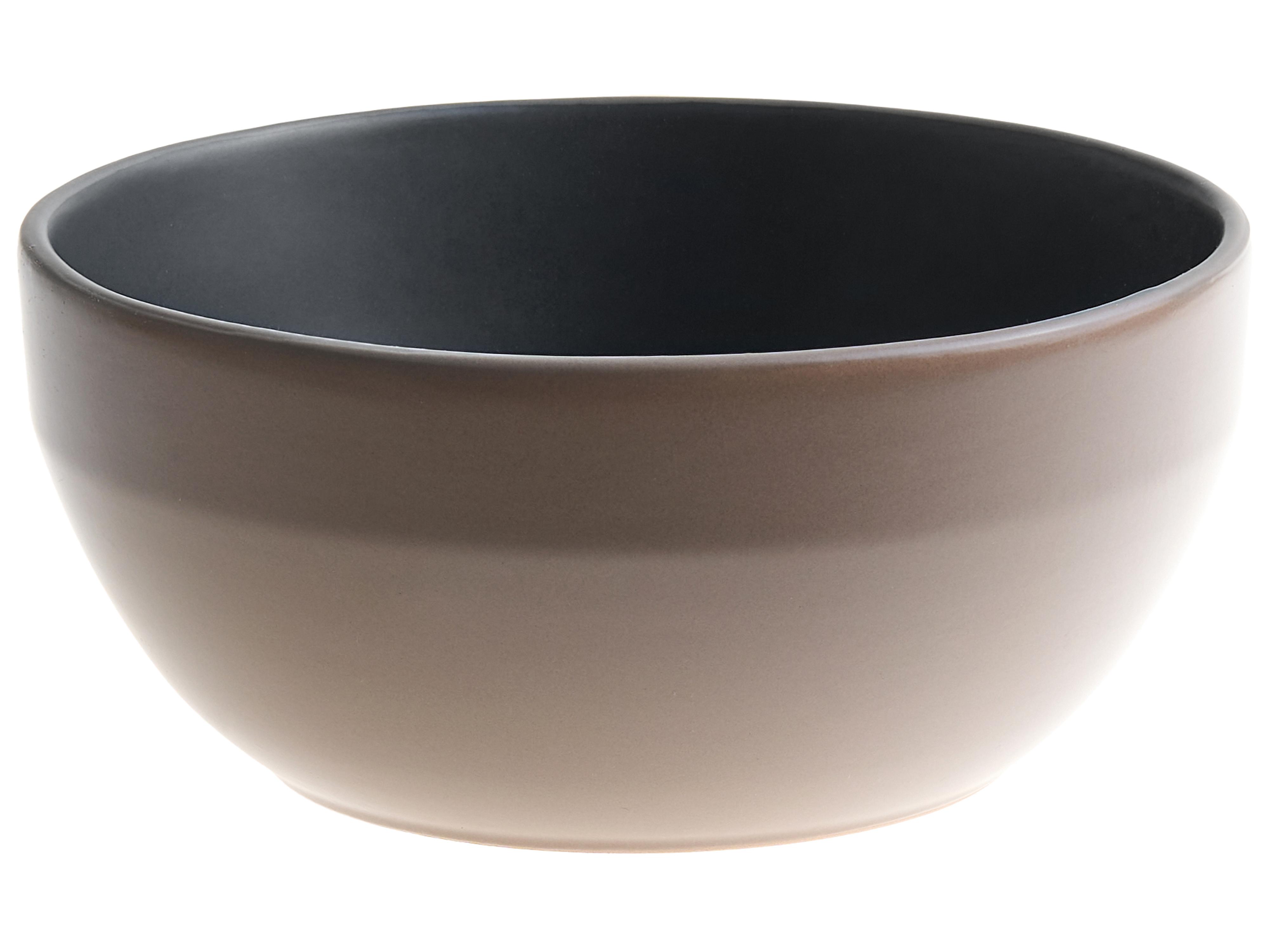 16-delige serviesset NUTMEG Steengoed Zwart/beige