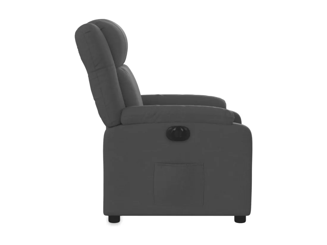 Fauteuil inclinable électrique Gris foncé Tissu