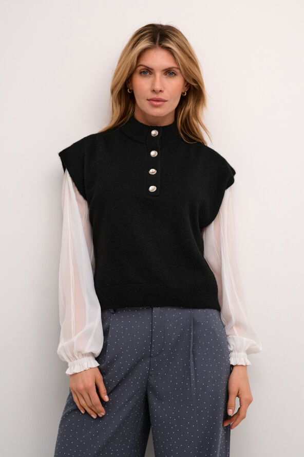 Cream CRJangle Knit Slipover Pitch black