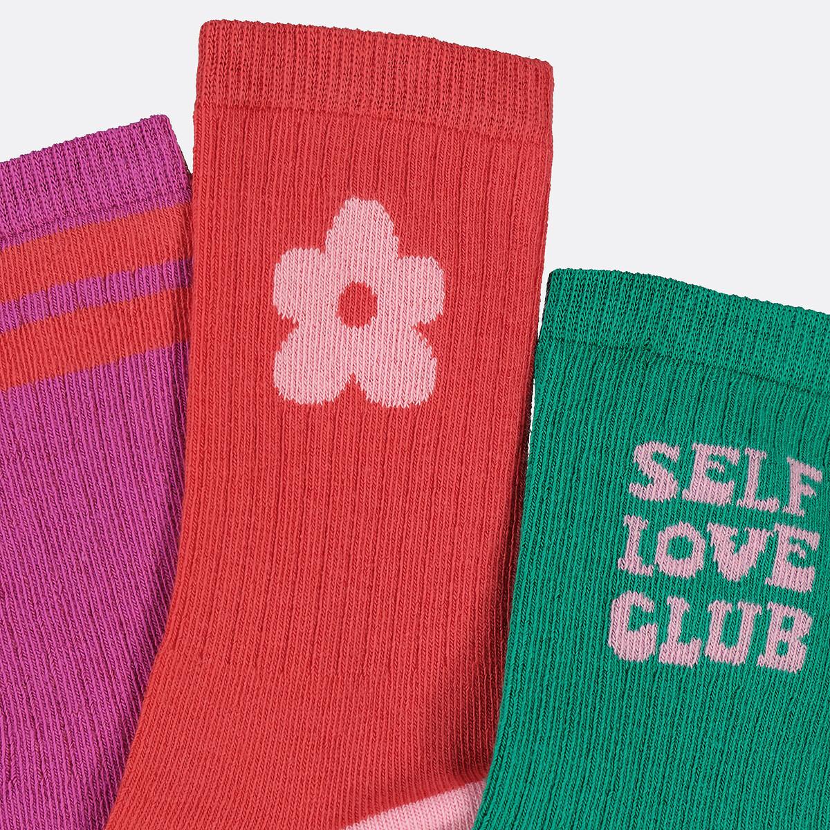 COLEÇÃO LA REDOUTE<br>Conjunto de 3 pares de meias divertidas