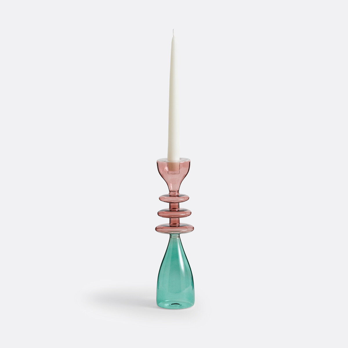 LA REDOUTE INTERIEURS<br>Castiçal de vidro Alt.28,5 cm, Boamia