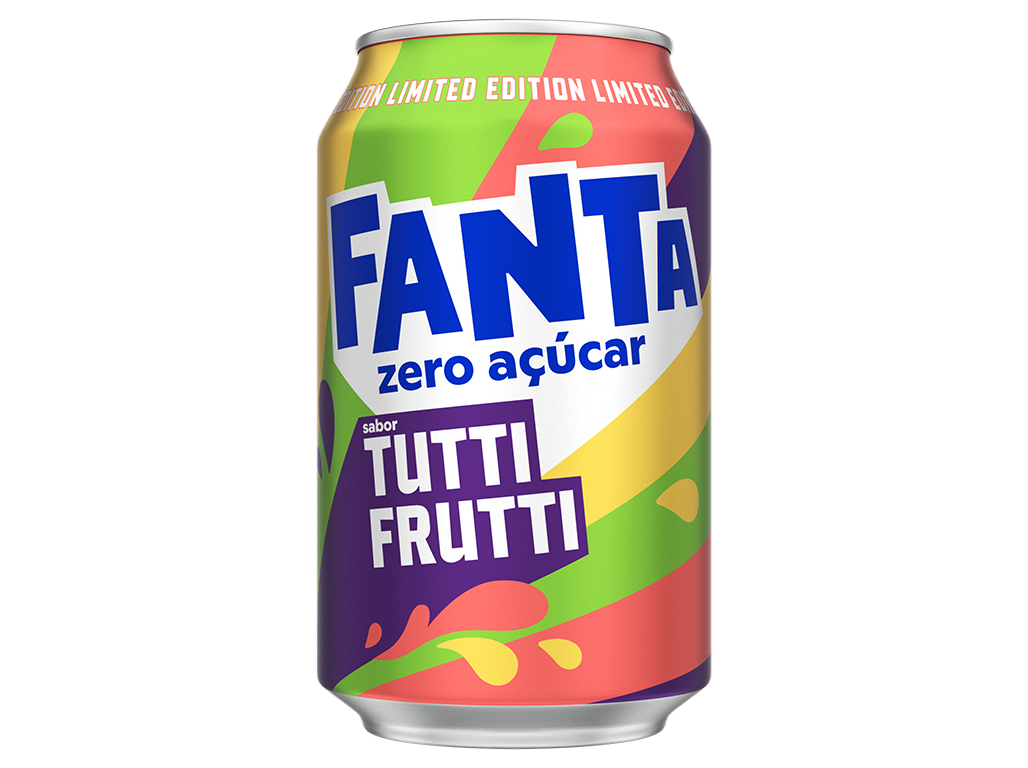 REFRIGERANTE C/ GÃS FANTA ZERO TUTTI FRUTTI LATA 0.33L