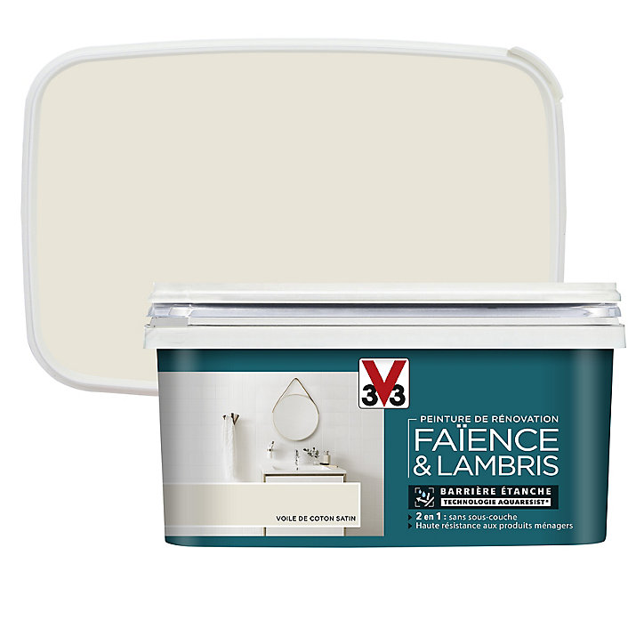 Peinture de rénovation faïence et lambris V33 voile de coton satin 2L